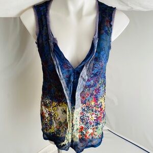 Gregory Parkinson silk/linen multicolor sleeveless